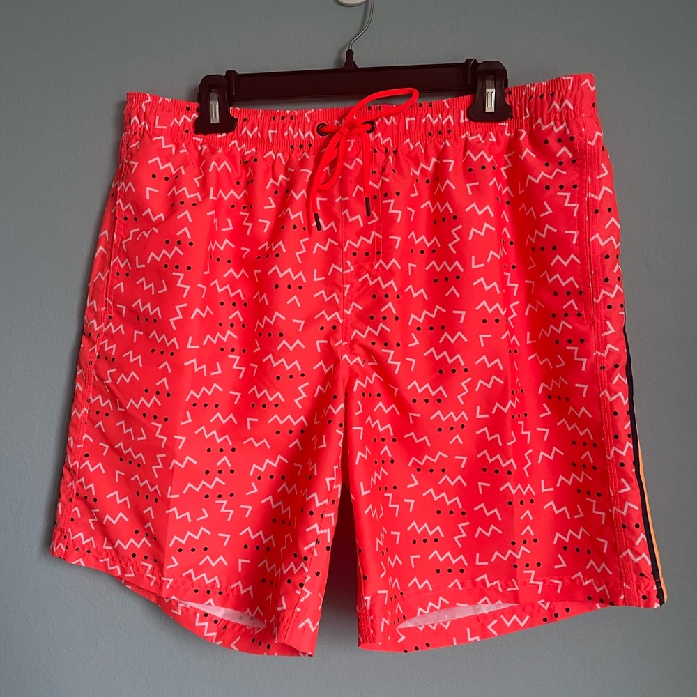 Sundek Elastic 16” Waist Fluorescent Orange Boardshorts Size XXL